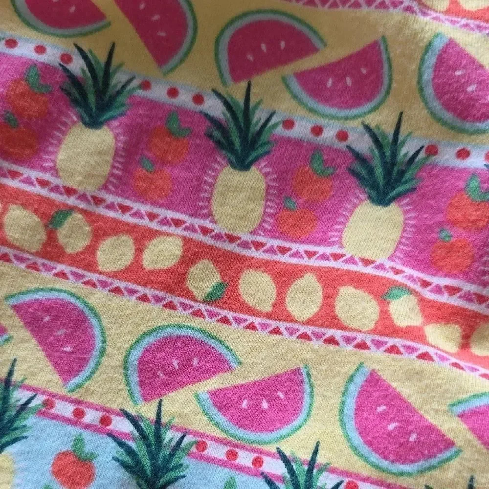 The Children's Place Pink and Yellow Pineapple Skater Skirt